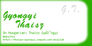 gyongyi thaisz business card